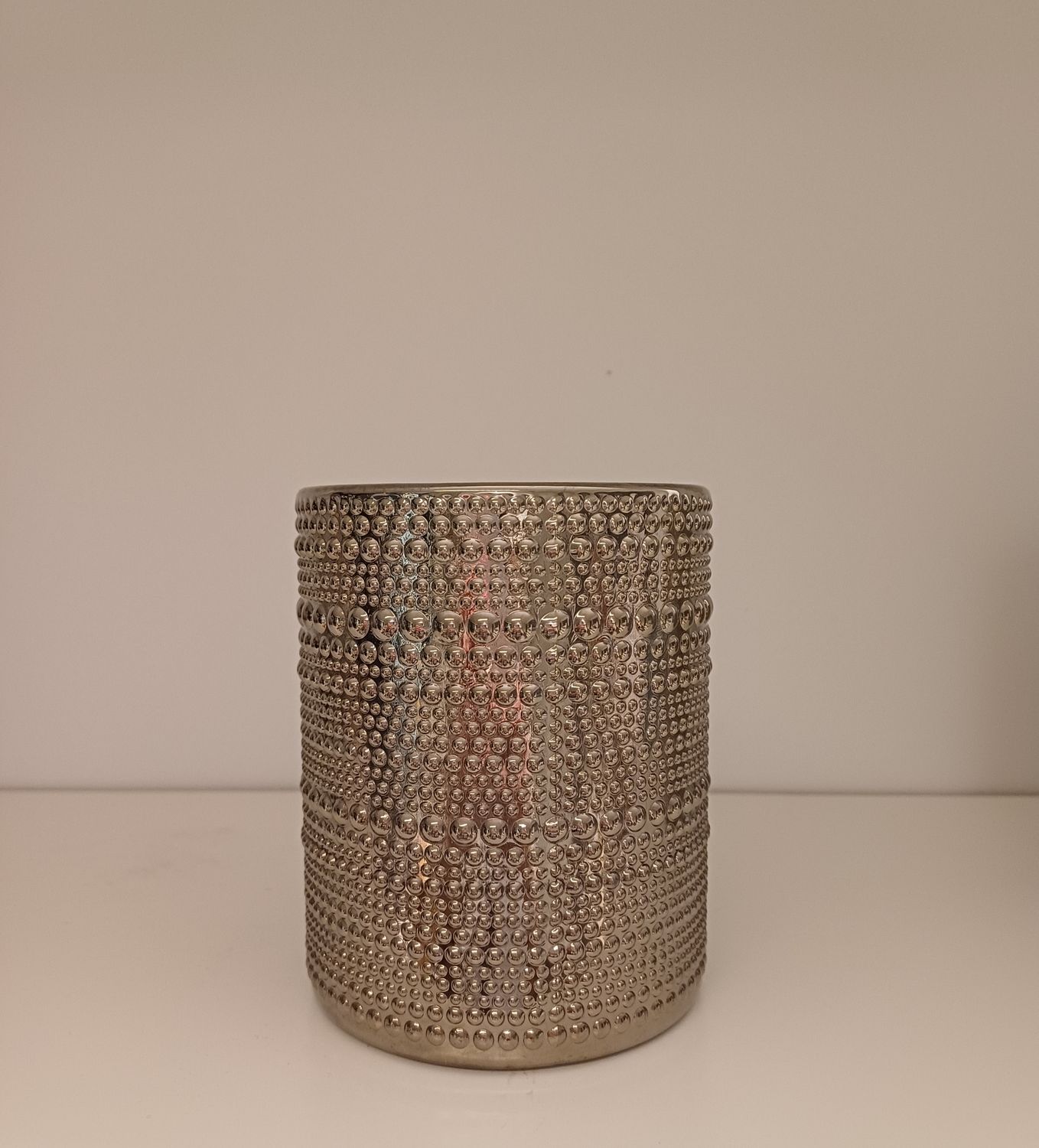 Theelichthouder Antraciet H 12,5cm