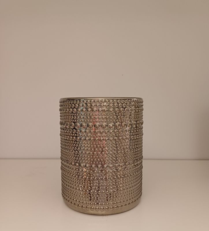 Theelichthouder Antraciet H 12,5cm