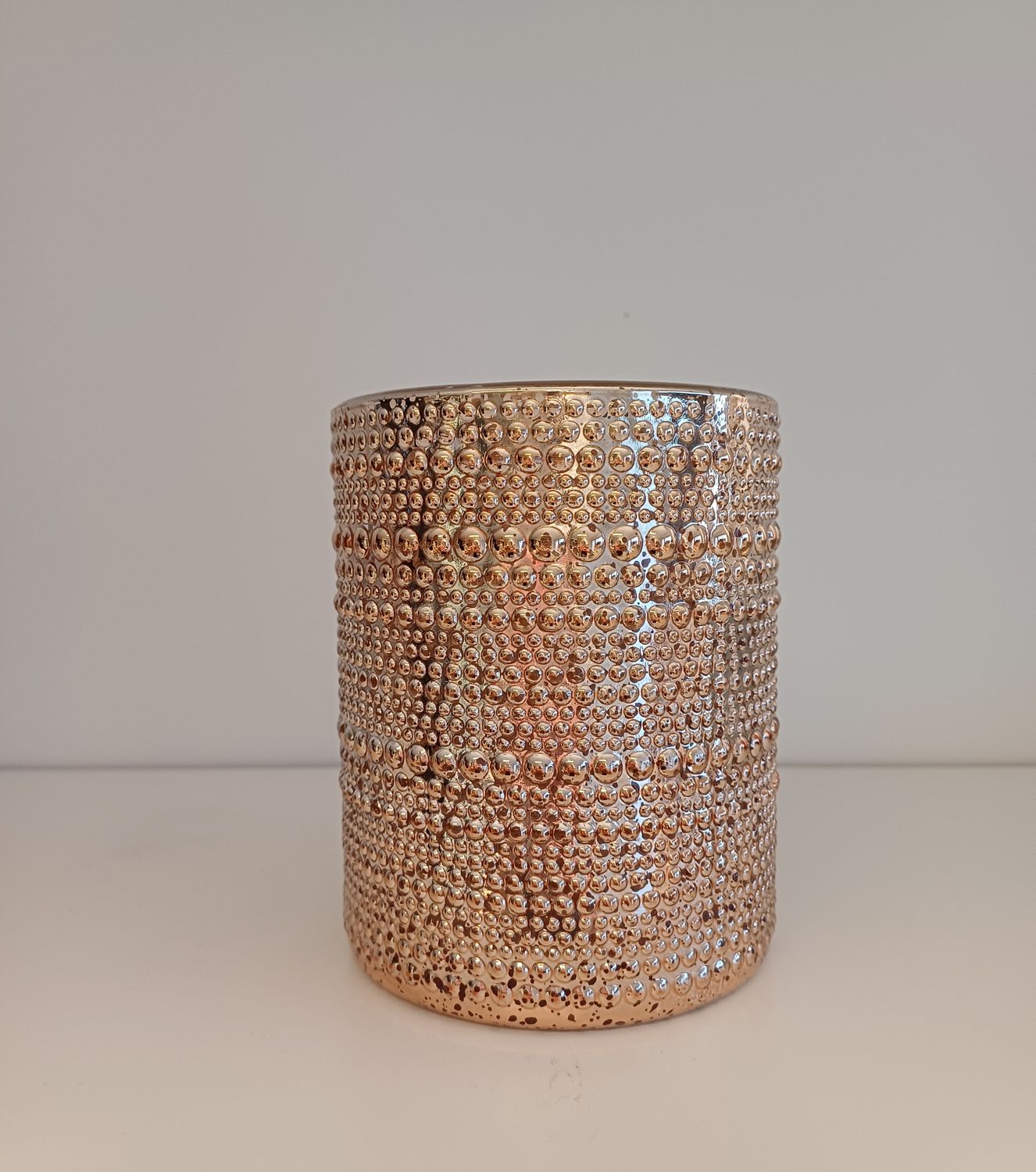 Theelichthouder Antique Goud Dotty H 12,5cm