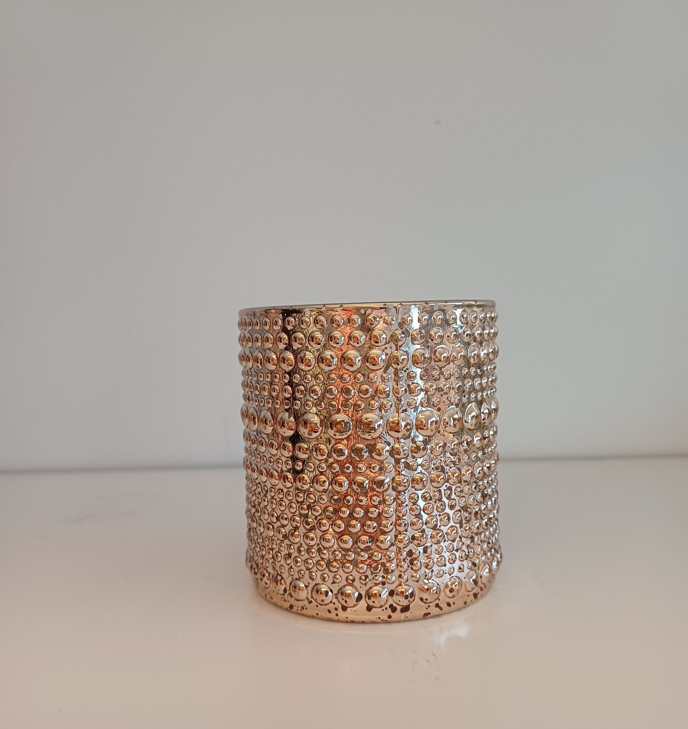 Theelichthouder Antique Goud Dotty H 8cm