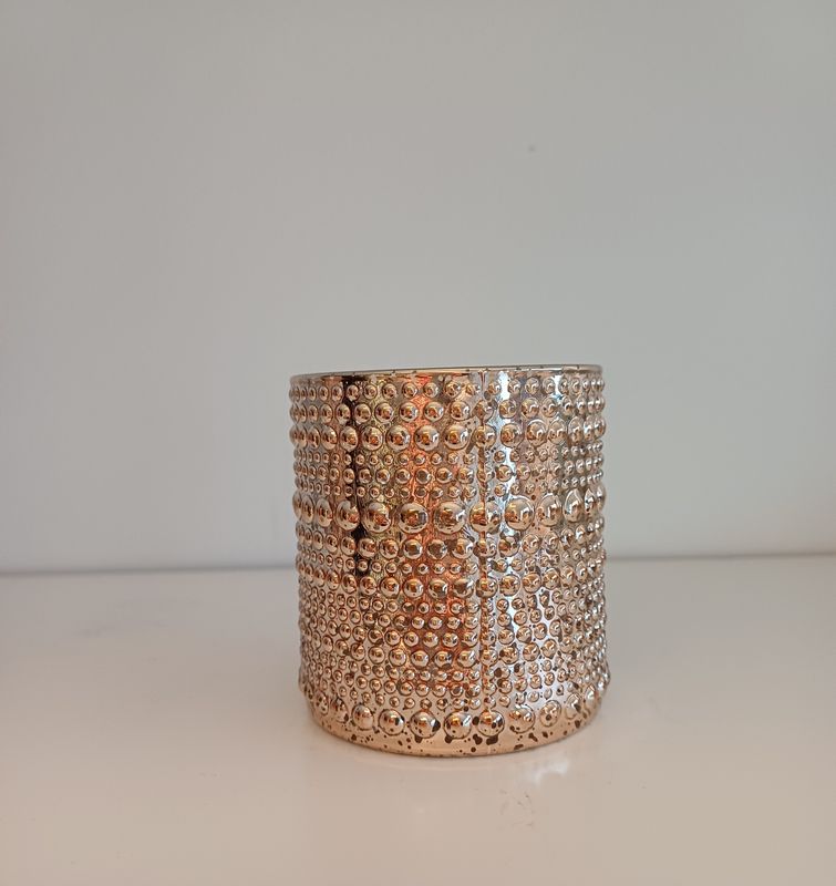 Theelichthouder Antique Goud Dotty H 8cm