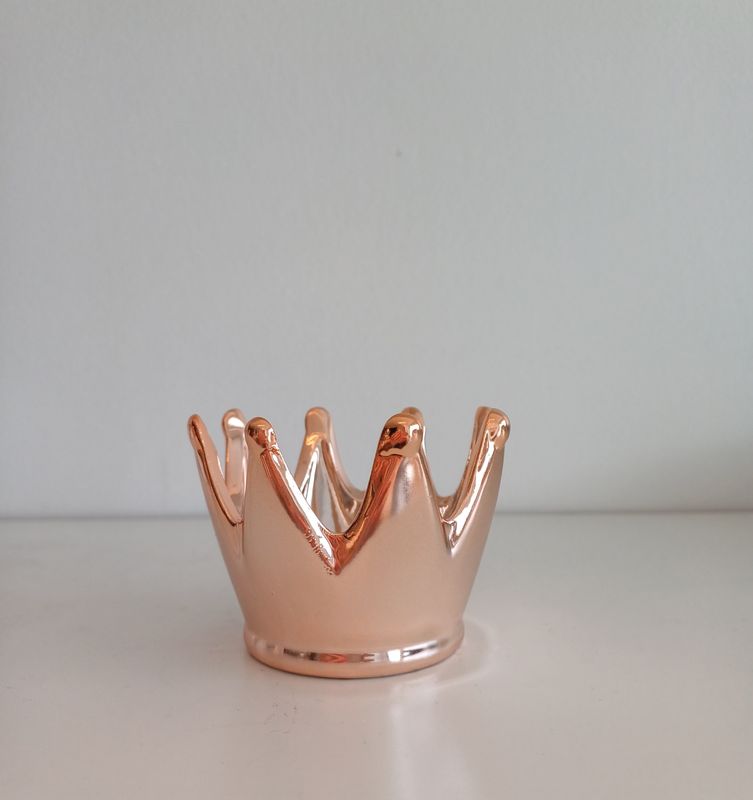 Kroon Roze/Goud Keramiek