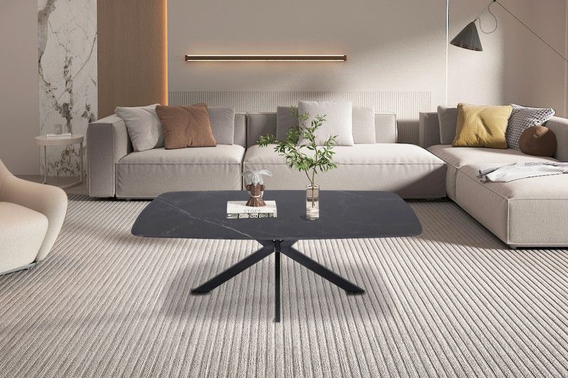 Salontafel Apollo Deens Ovaal Steen Zwart