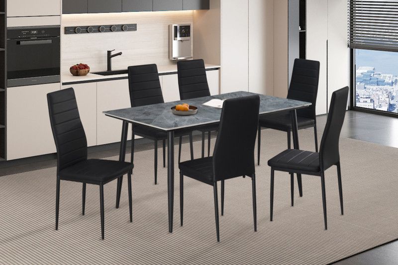 Tafel Kenzo 140cm Rechthoekig Steen Grijs
