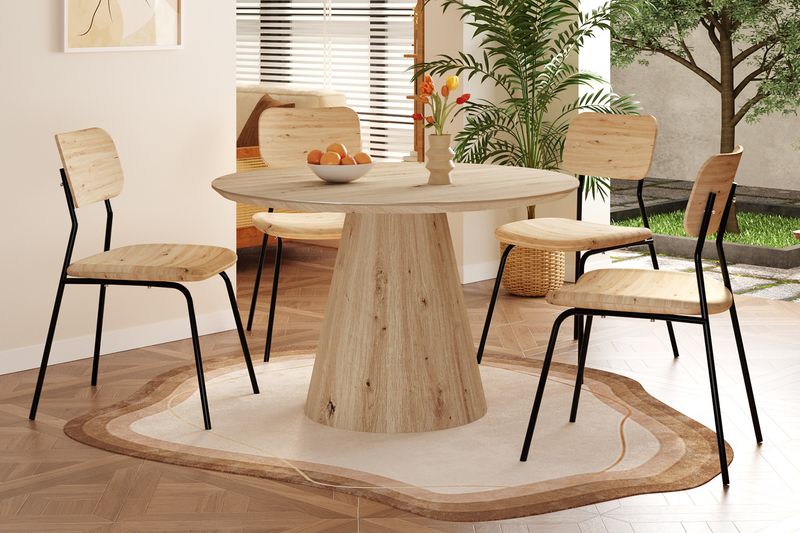 Tafel Tigo 120cm Rond Oude Eik