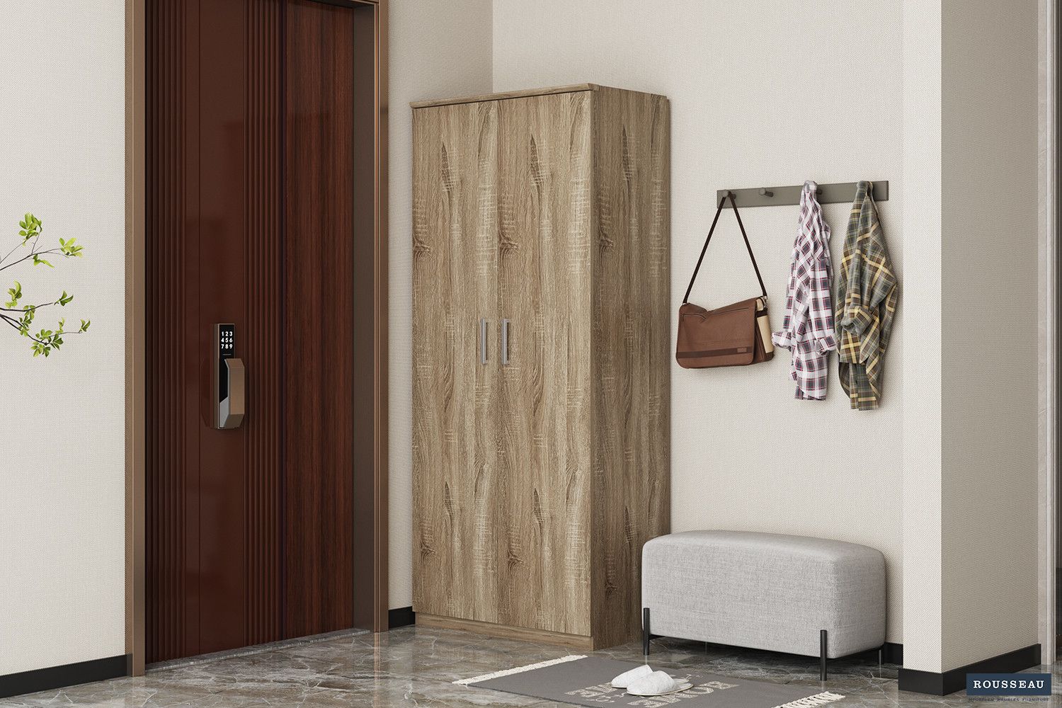 Schoenenkast Mike 2 Deuren Sonoma