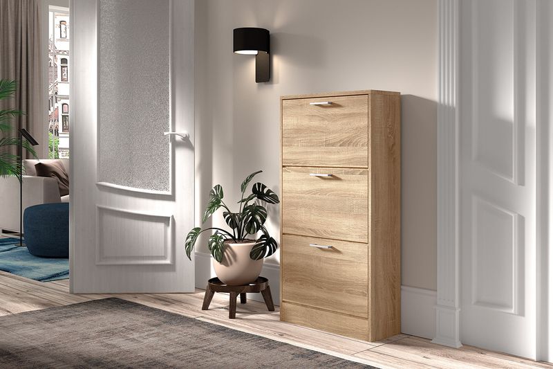 Schoenenkast Carini 3 Laden Sonoma