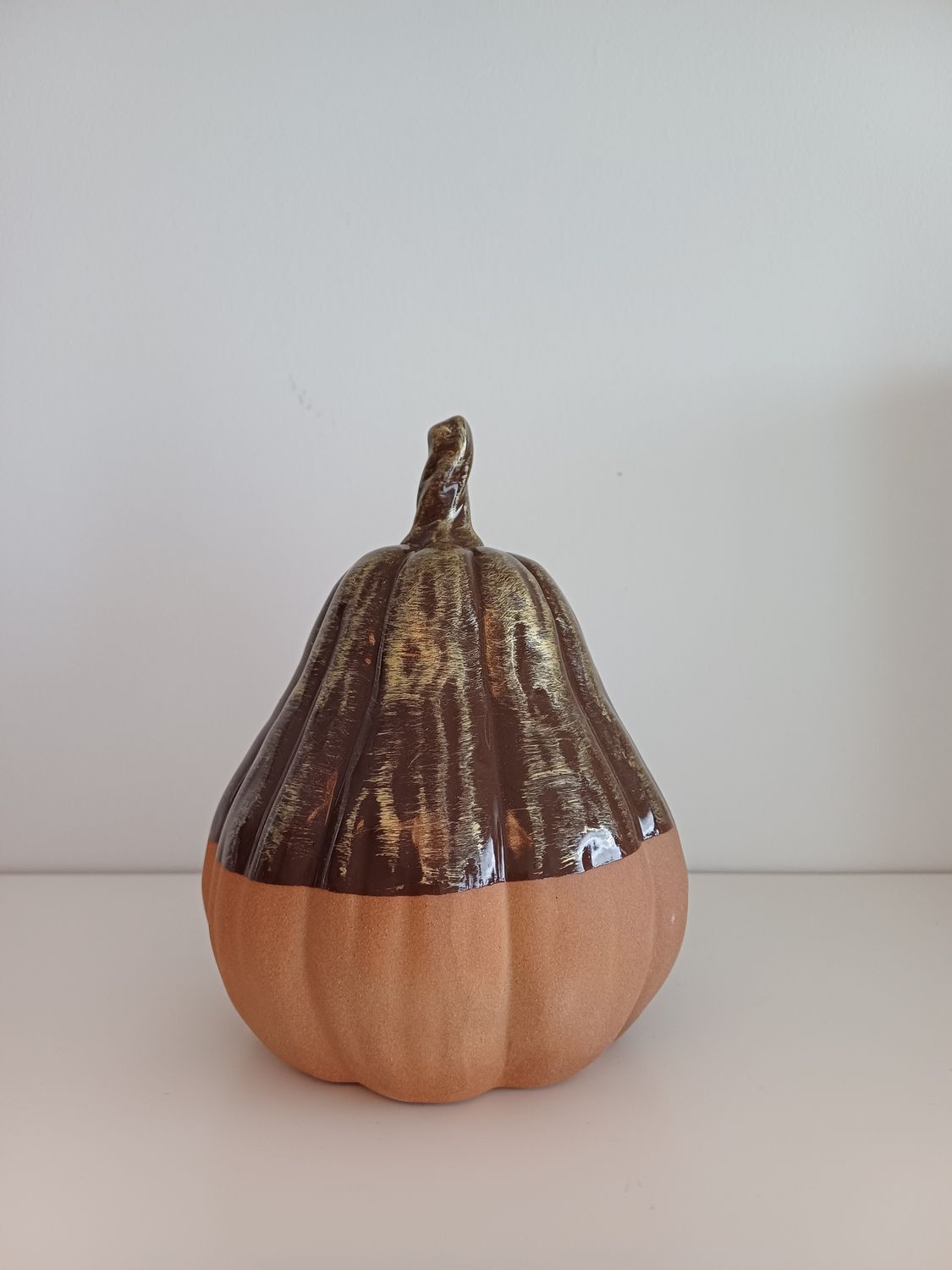 Pompoen Antiek Brons Keramiek H18