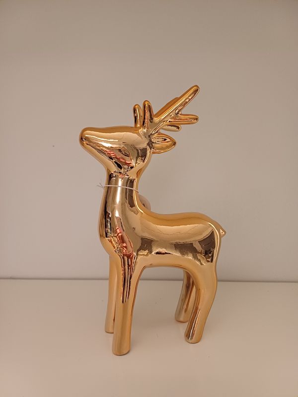 Rendier Roze/Goud H 20,5cm
