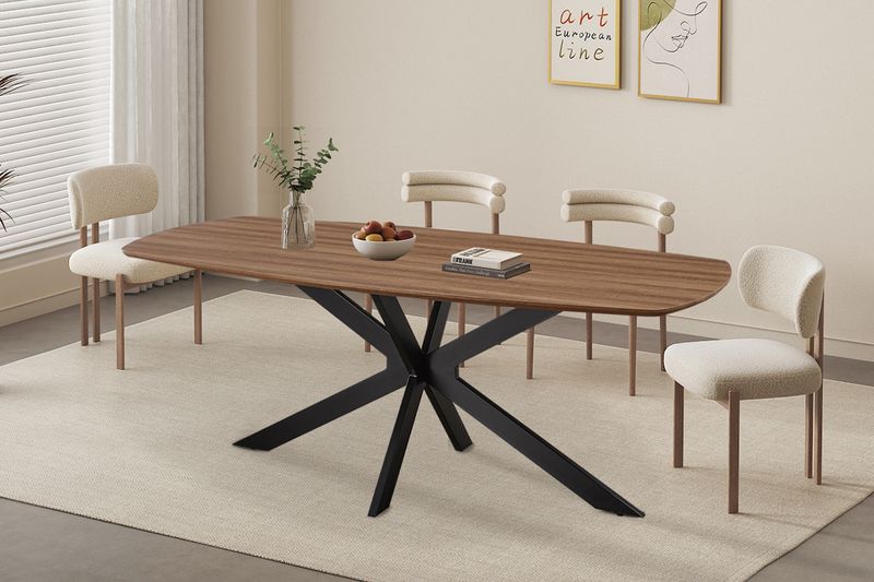 Tafel Aziz 200cm Deens Ovaal Decor Oude Eik