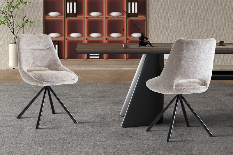 Stoel Dante Stof Beige - Set van 2