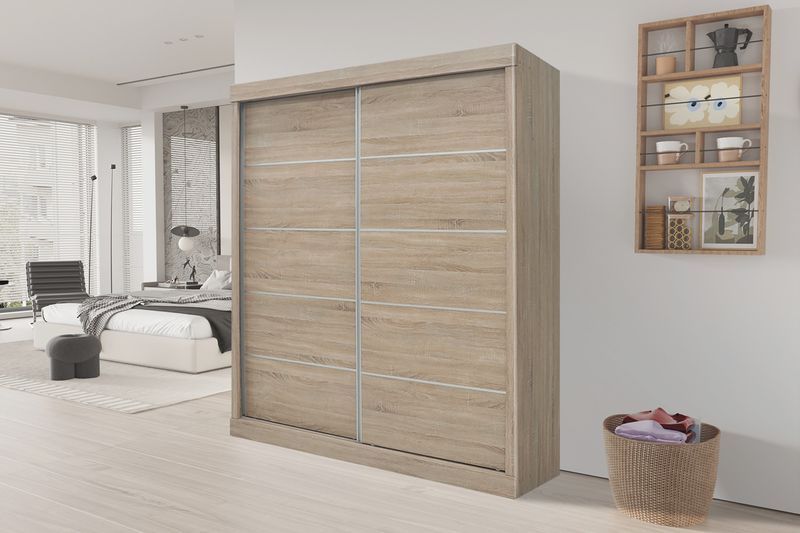 Kledingkast Mike 2 Schuifdeuren - Sonoma