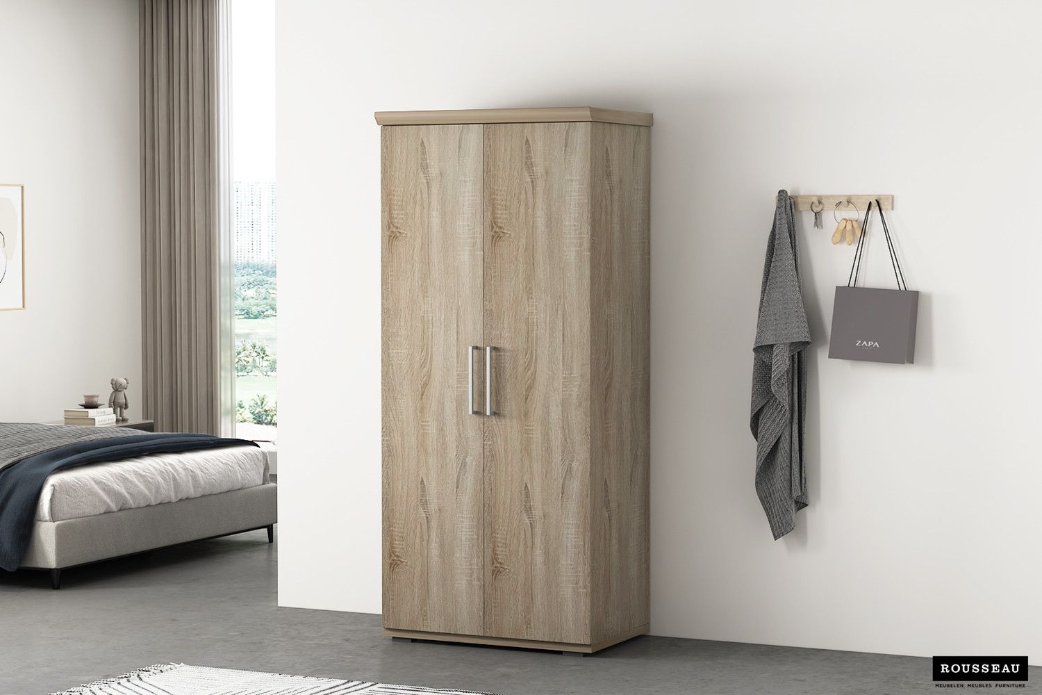 Kledingkast Mike 2 Deuren Sonoma