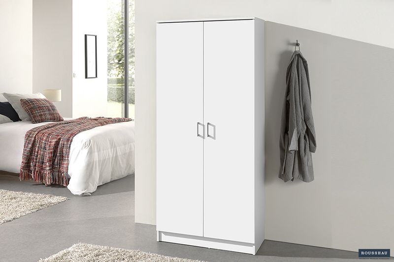 Opbergkast Ray 2 Deuren en 4 Legplanken Wit