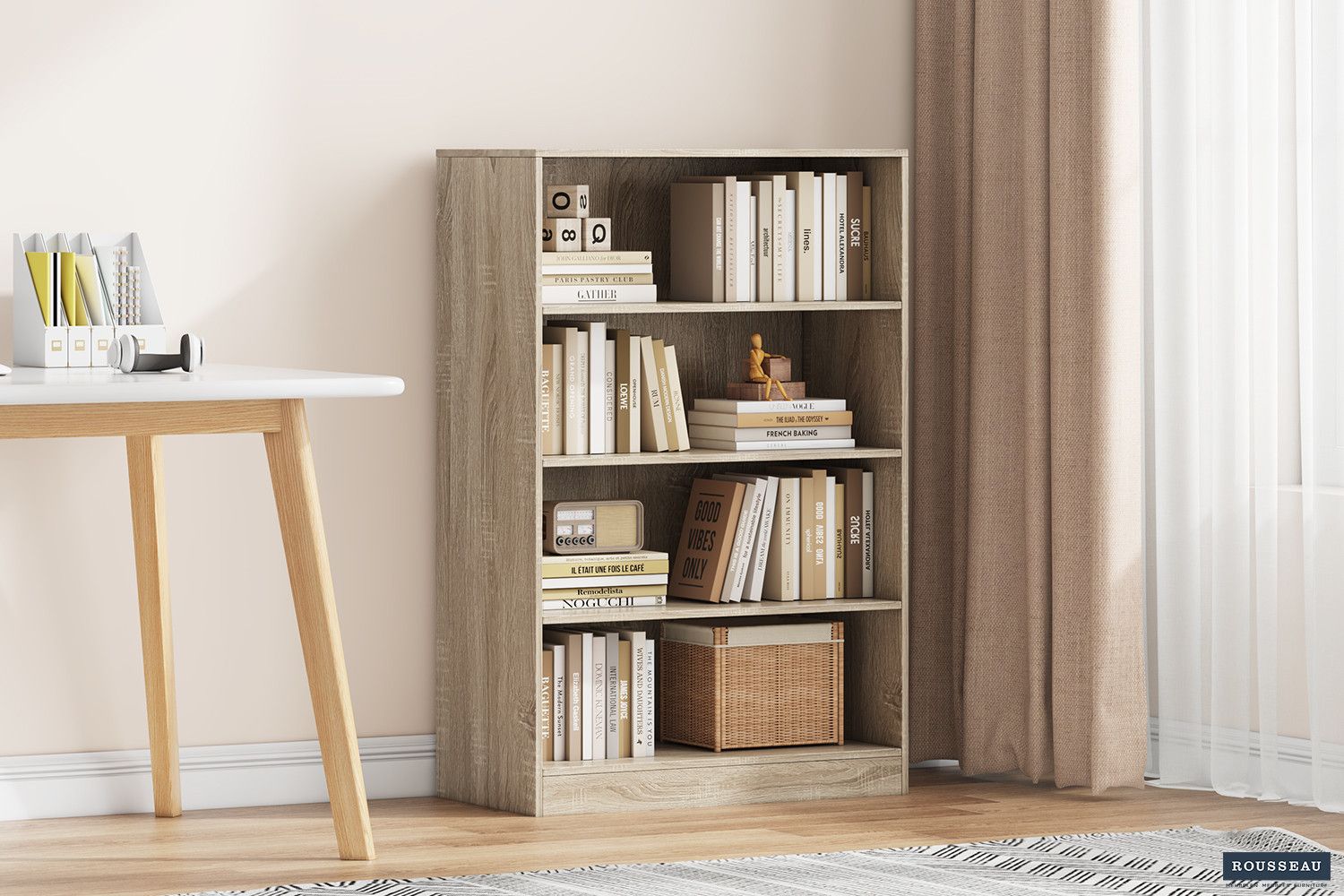 Boekenkast Space 3 Legplanken Sonoma