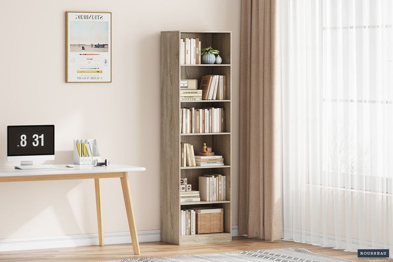 Boekenkast Space 5 Legplanken Sonoma