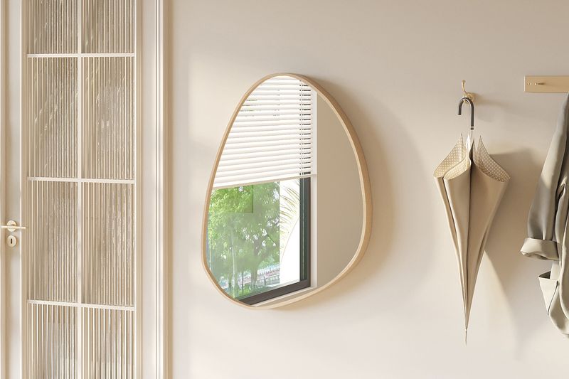 Spiegel Roza 80 x 60 Oude Eik