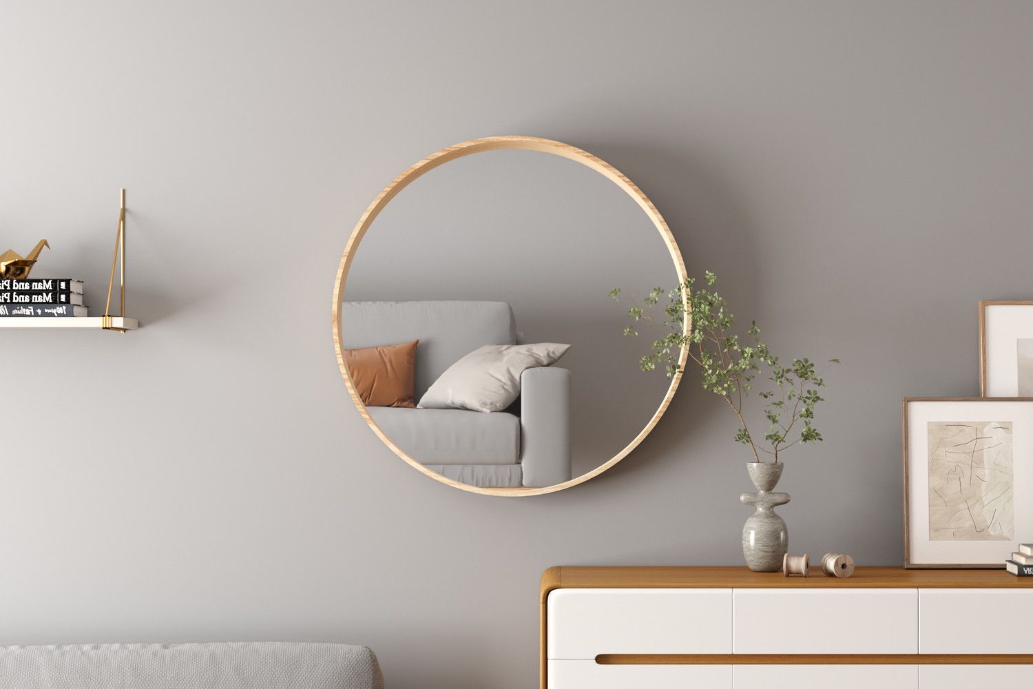 Spiegel Ria 80 x 80 Oude Eik