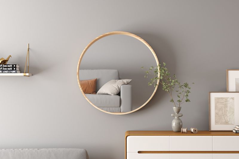 Spiegel Ria 80 x 80 Oude Eik