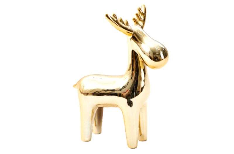 Rendier Rune Keramiek Goud H16,5