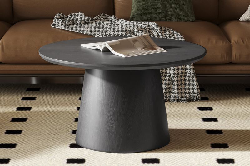 Salontafel Miklos 80cm Rond Decor Donkerbruin