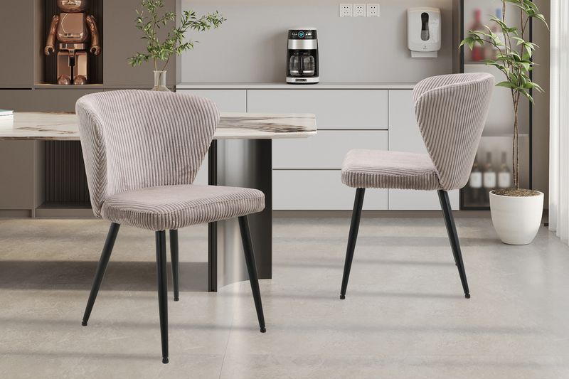 Stoel Tornado Corduroy Zand - Set van 2 stoelen voor 170€