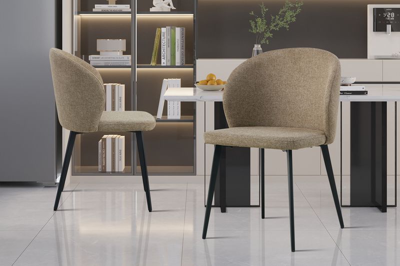 Stoel Toledo Stof Zand - Set van 2 stoelen voor 170€