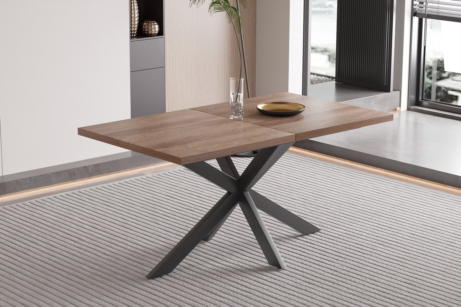 Uitschuifbare Tafel Kos 160-200cm Donkerbruin