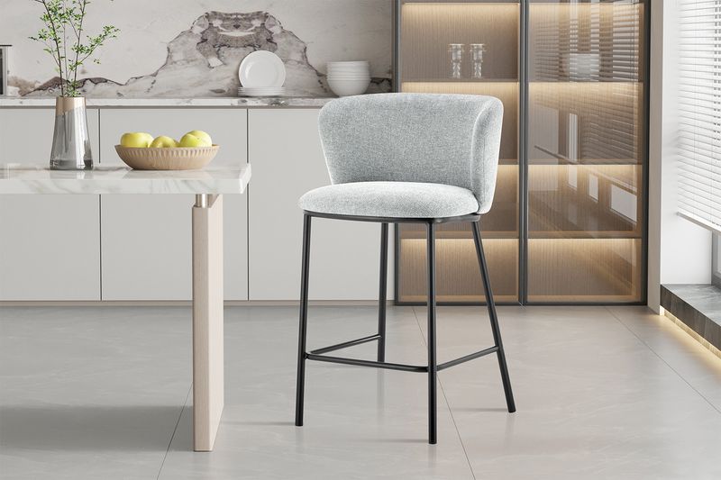 Counterstoel Arthur Stof Ote Belfast 41 Lichtgrijs - Set van 2