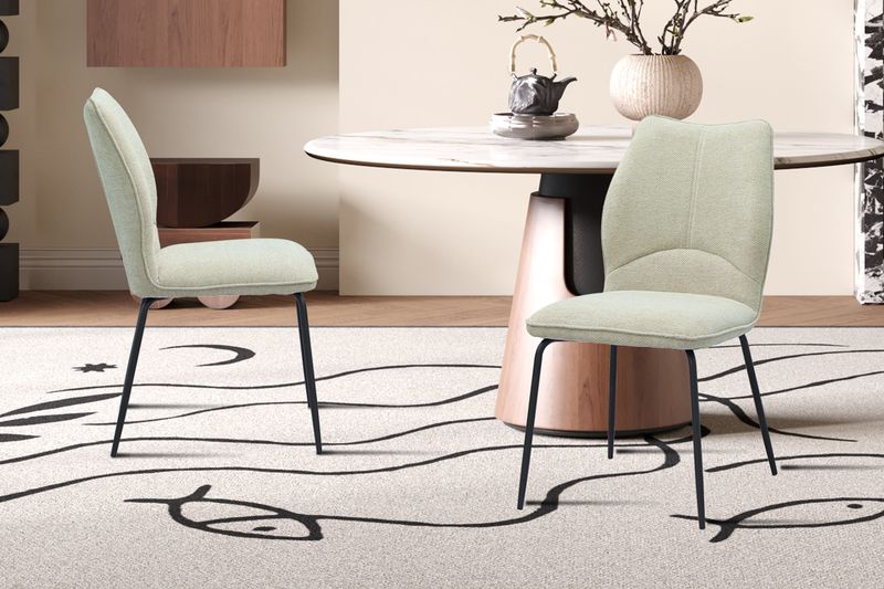 Stoel Lara Stof Ote Sea 140 Ecru - Set van 2