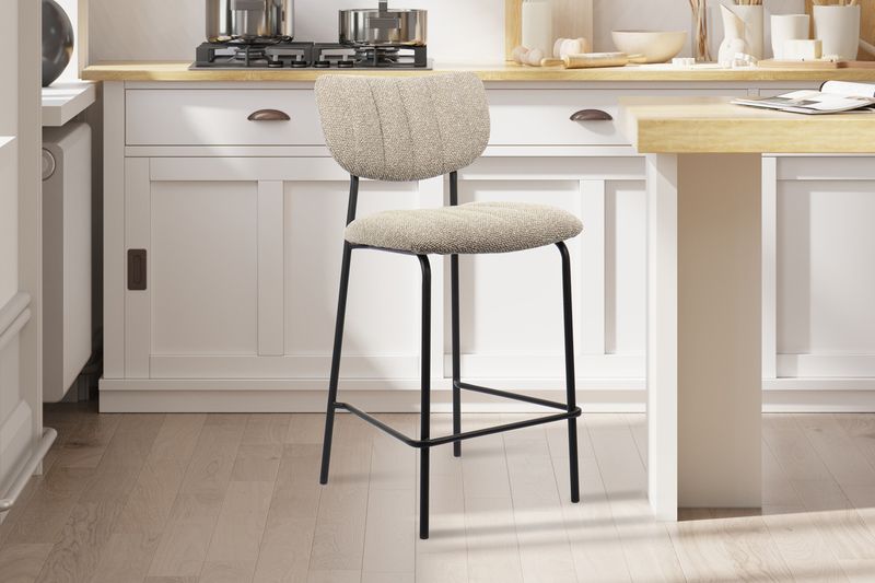 Counterstoel Antura Stof Bruin - Set van 2