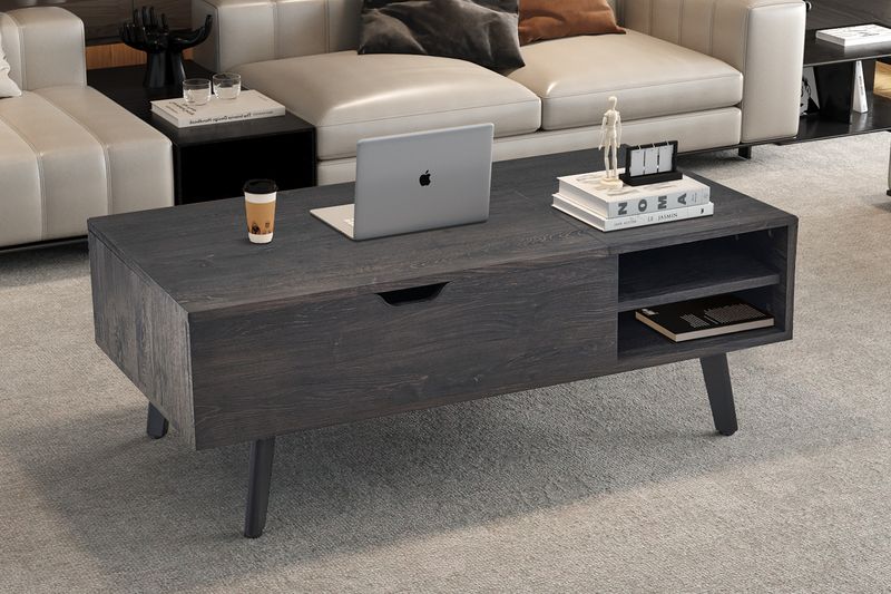 Salontafel Justine Opklapbare Top Decor Donkerbruin