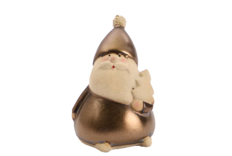 Kerstman Keramiek Brons