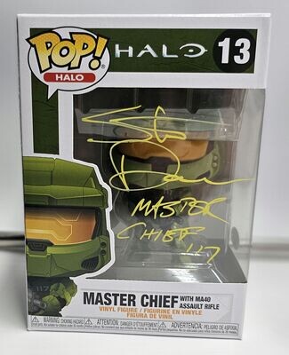 STEVE DOWNES SIGNED HALO MASTER CHIEF 13