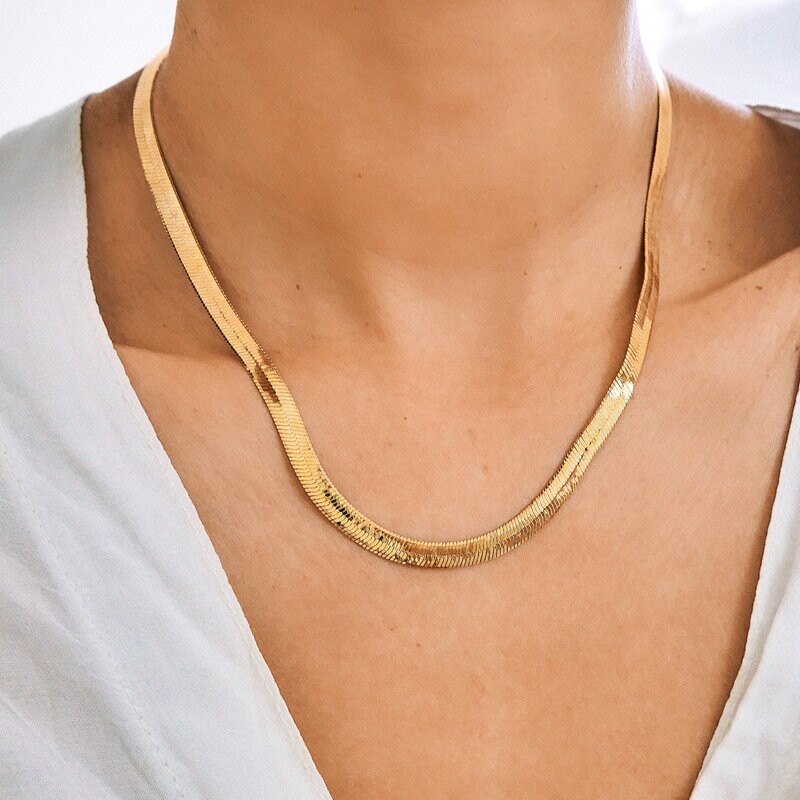 14k Gold "Herringbone" chain