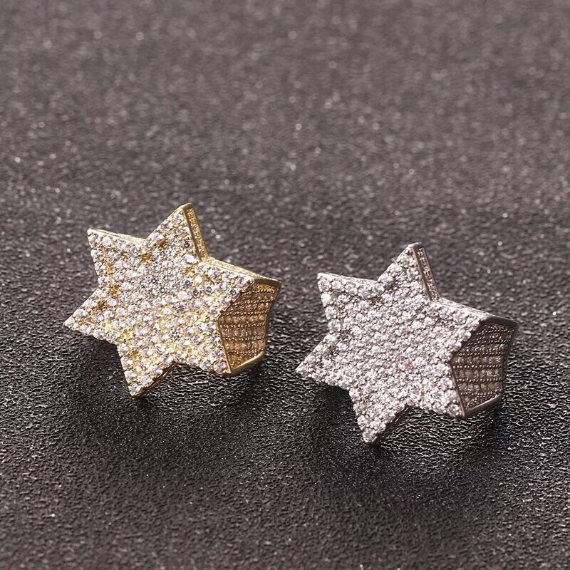 Micro pavé prong setting Vvs simulated "Star of David" ring