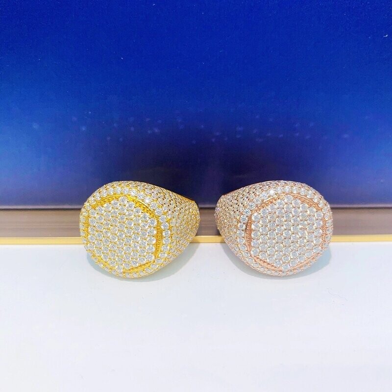Micro pavé prong setting Vvs simulated "Championship style" ring