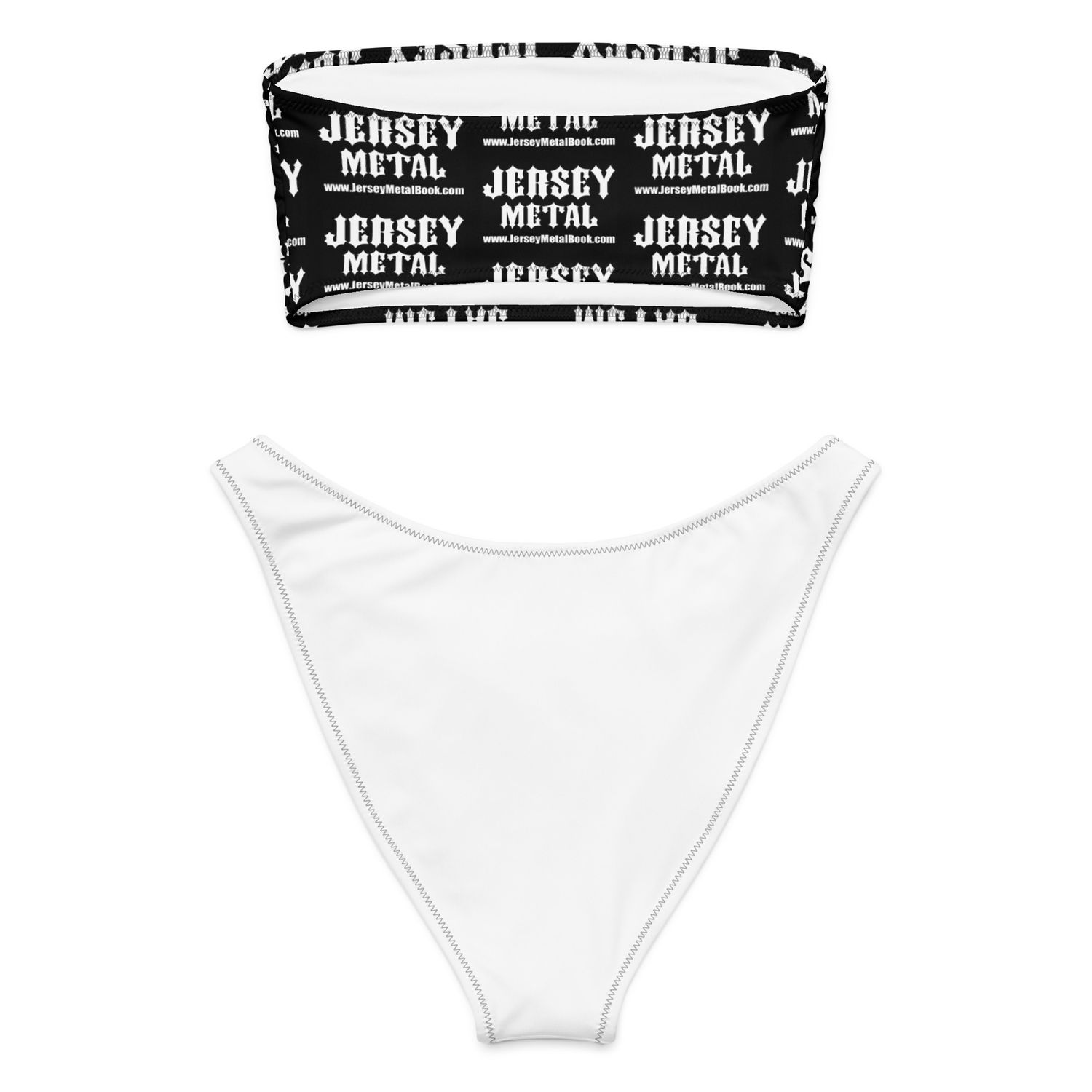 Recycled Jersey Metal bandeau bikini