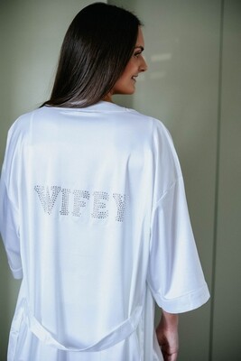 The Crystal Satin Robe & Short Set