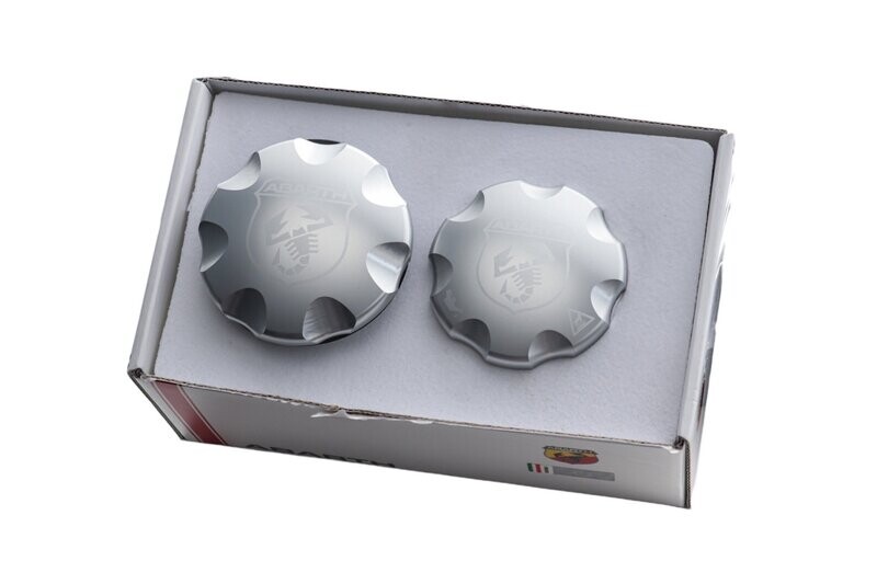 Aluminium tankdop & oliedop set origineel Abarth