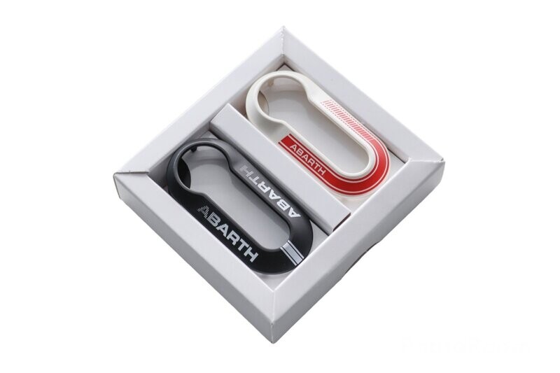 Key cover set Nero & Bianco origineel Abarth