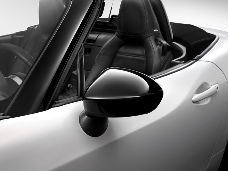 Hoogglans zwarte spiegelkappen set origineel Fiat/Abarth