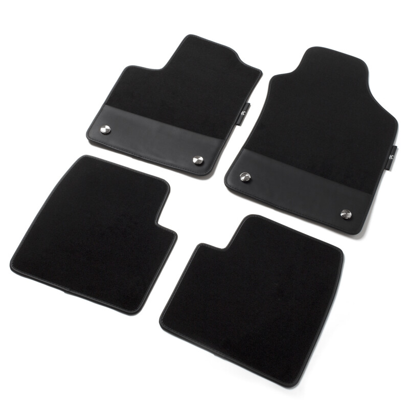 Mattenset exclusief tapijt/leder zwart origineel Abarth