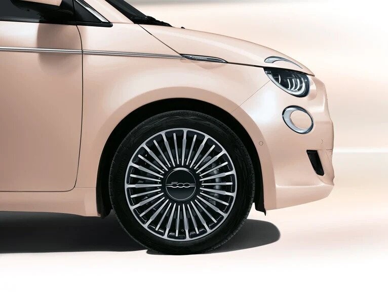 Chroom sierstrip zijkant Fiat 500e 3+1. Origineel Fiat