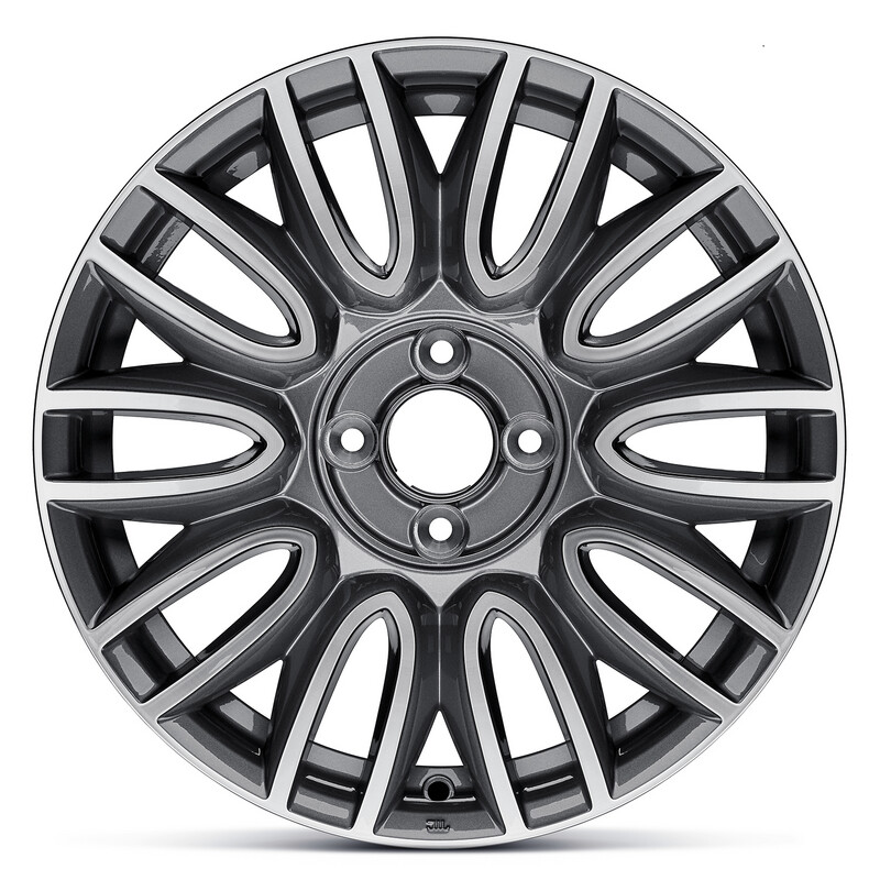 16 inch Fiat 500 10 dubbelspaak velgen set origineel Fiat