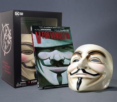 V For Vendetta Book and Mask Set