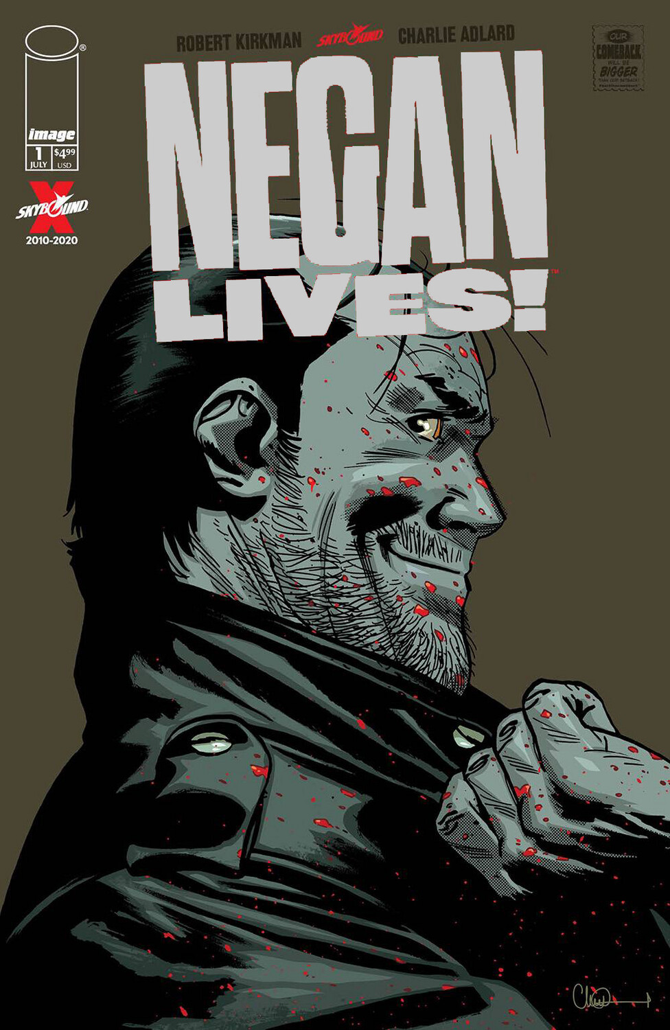 Negan Lives #1 (The Walking Dead) Silver Variant  (Two Per Store)