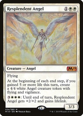 Resplendent Angel (Core Set 2019, 34, Nonfoil)