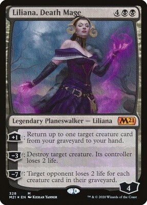 Liliana, Death Mage (Core Set 2021, 328, Foil)