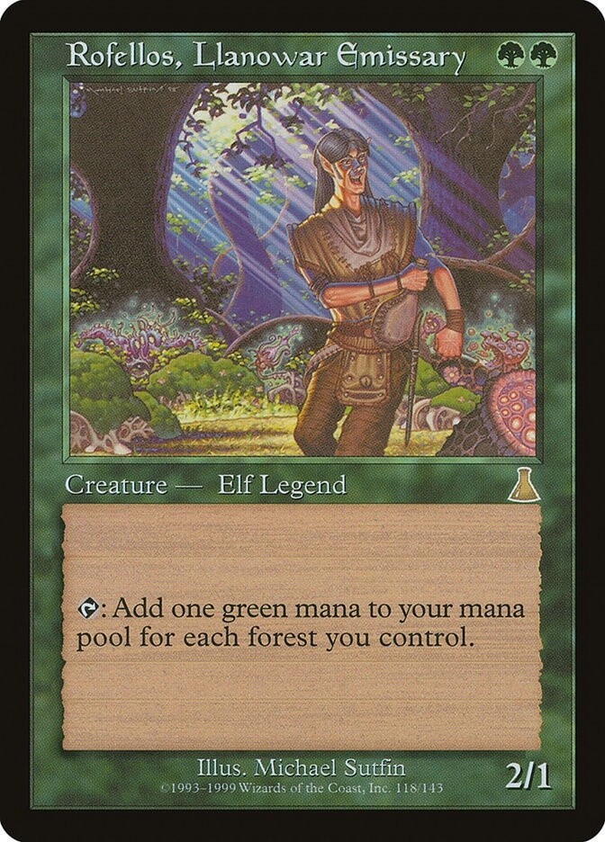 Rofellos, Llanowar Emissary (Urza's Destiny, 118, Nonfoil)